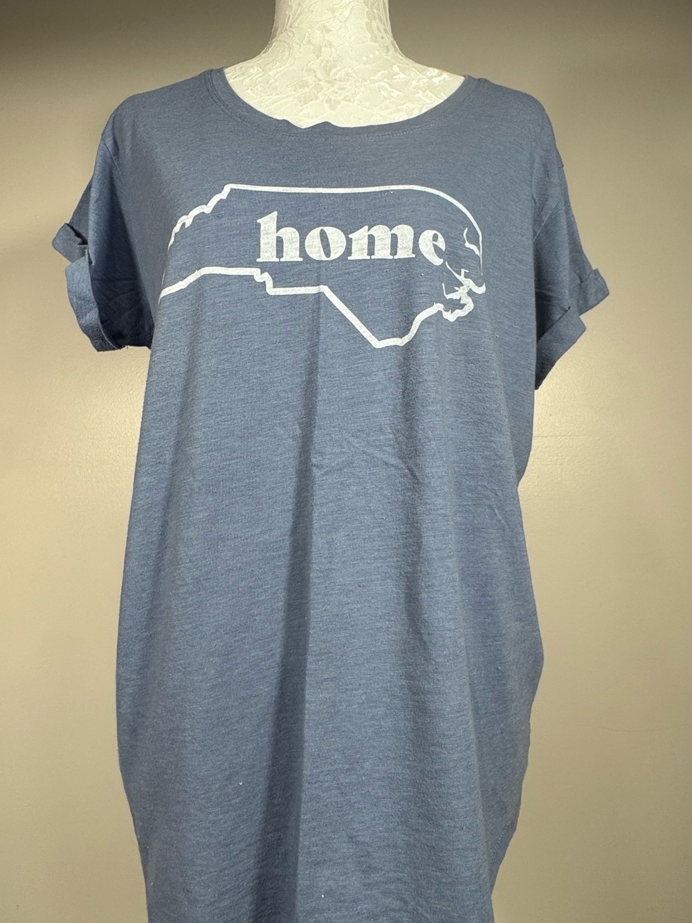 Blue NC 'Home' State Graphic Tee